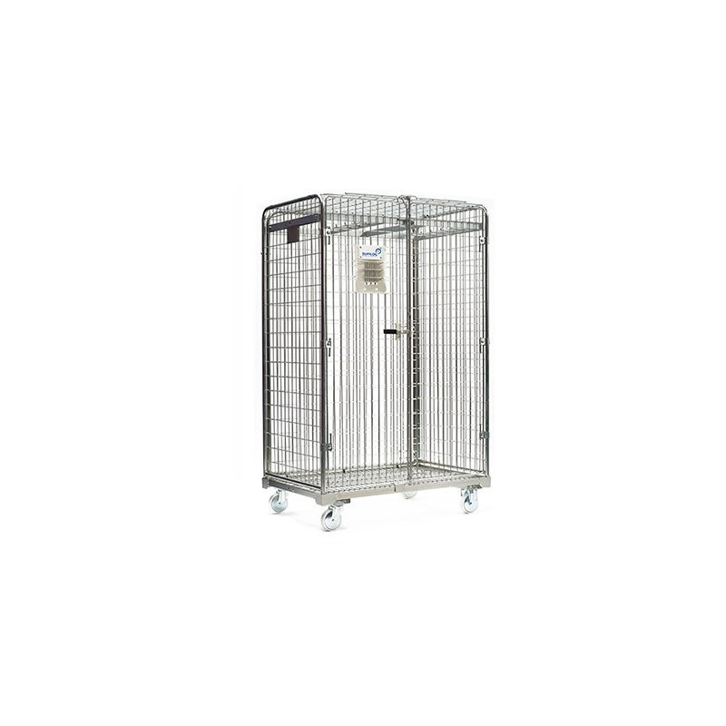 MEAT TROLLEY SECURITY ROLL CAGE WITH HOOKS BIG VOLUME