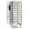 MEAT TROLLEY SECURITY ROLL CAGE WITH SLIDING SHELVES