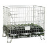 BURGUNDY STEEL WIRE MESH CONTAINER FOR STORAGE OF 600 WINE BOTTLES