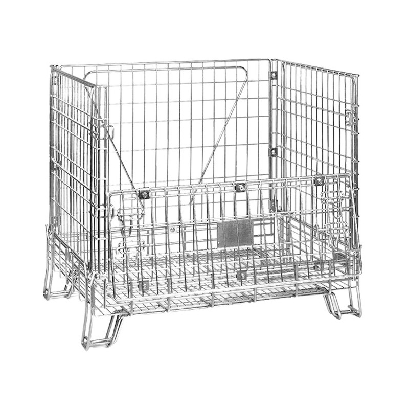 BURGUNDY WIRE MESH CONTAINER FOR STORAGE OF 500 WINE BOTTLES