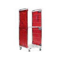 2 SIDED NESTABLE SILENT ROLL CAGE WITH ANTIFALL FLAPS